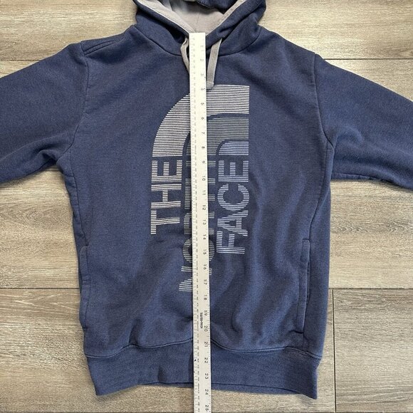 The North Face Mens Large Blue Spell Out Pullover Outdoor Hoodie Mountain M - Picture 6 of 6